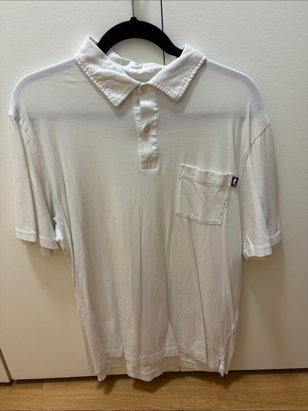 Men's Vineyard Vines White Short-Sleeve Polo Shirt with Chest Pocket